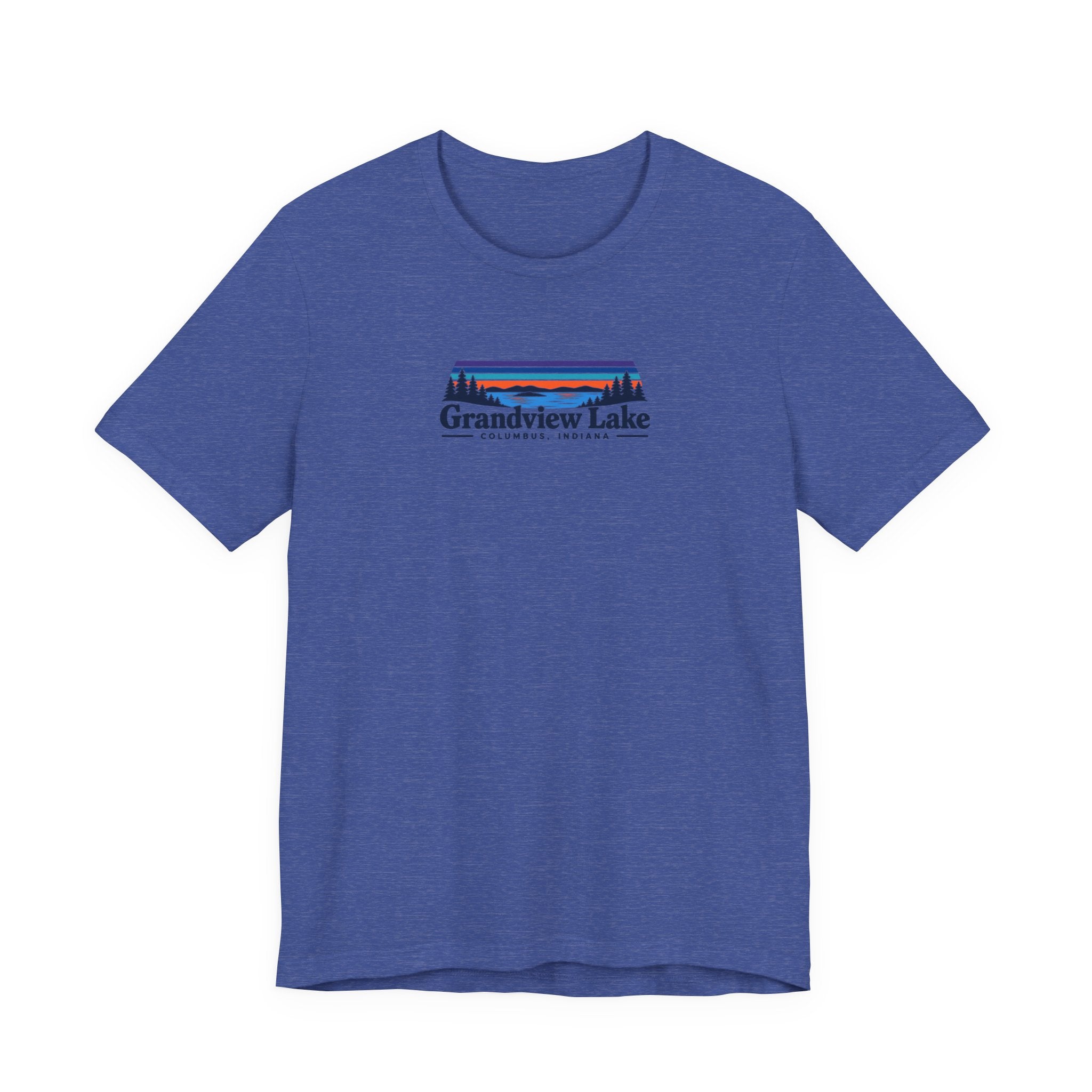Grandview Lake Landscape Tee — Retro Mountain Lake Graphic T-Shirt