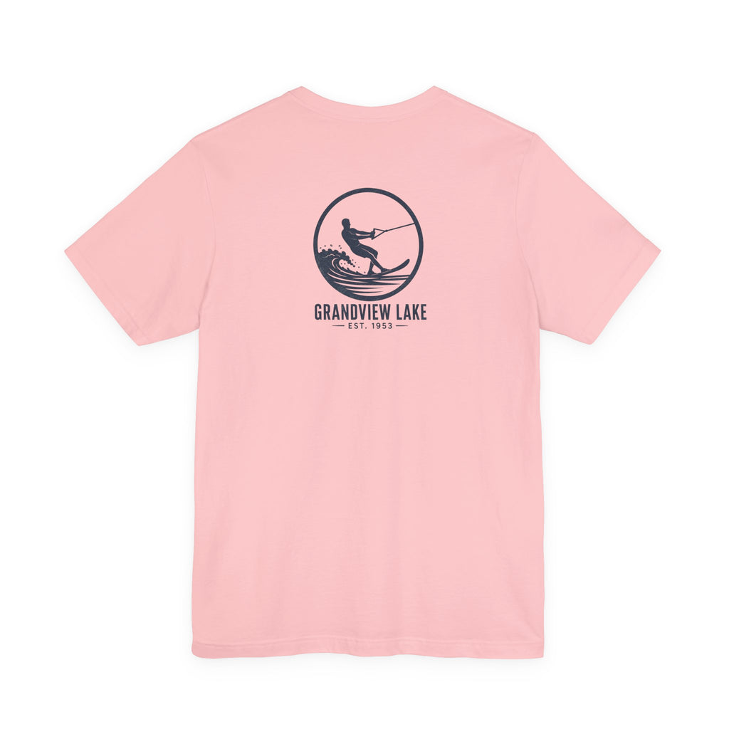 Grandview Lake Waterski Tee — Back Graphic Lake Shirt