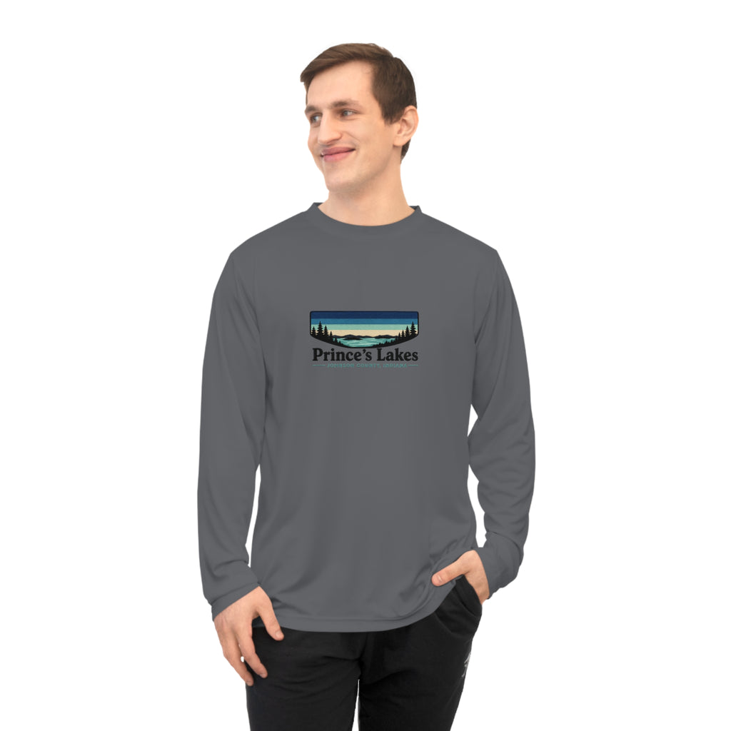 Prince's Lakes Performance Long Sleeve Shirt — Retro Lakeside Graphic