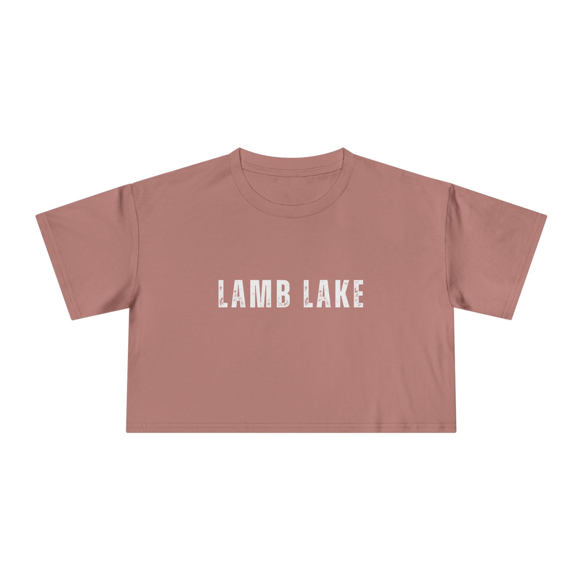 Lamb Lake Crop Tee — Women's Casual Lakeside Graphic Top