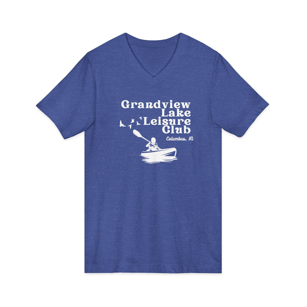 Grandview Lake Kayak Leisure Club V-Neck Tee