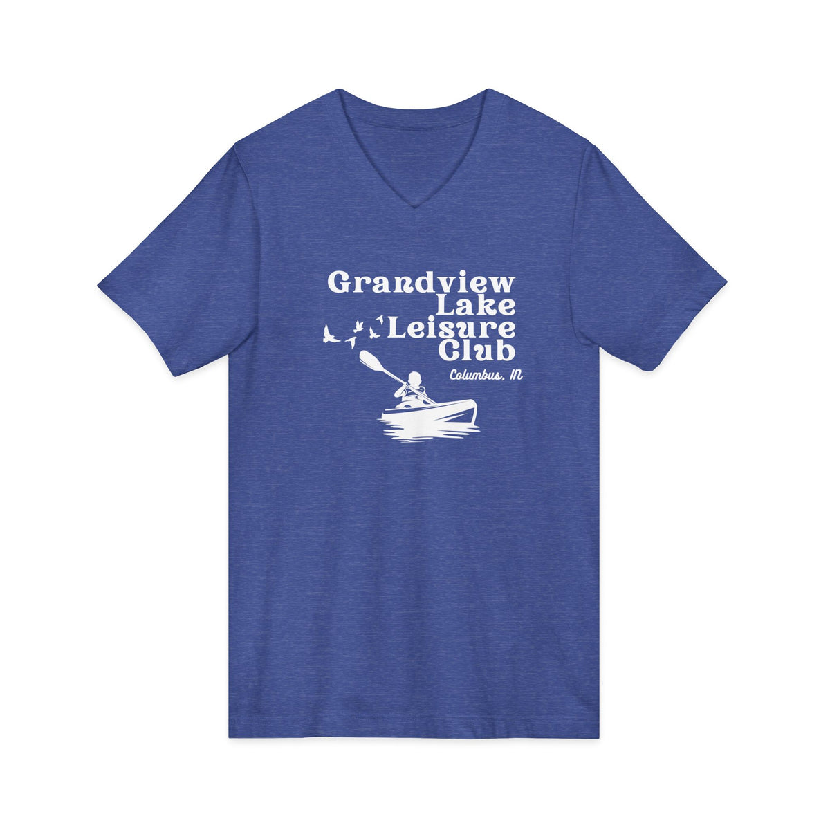 Grandview Lake Kayak Leisure Club V-Neck Tee