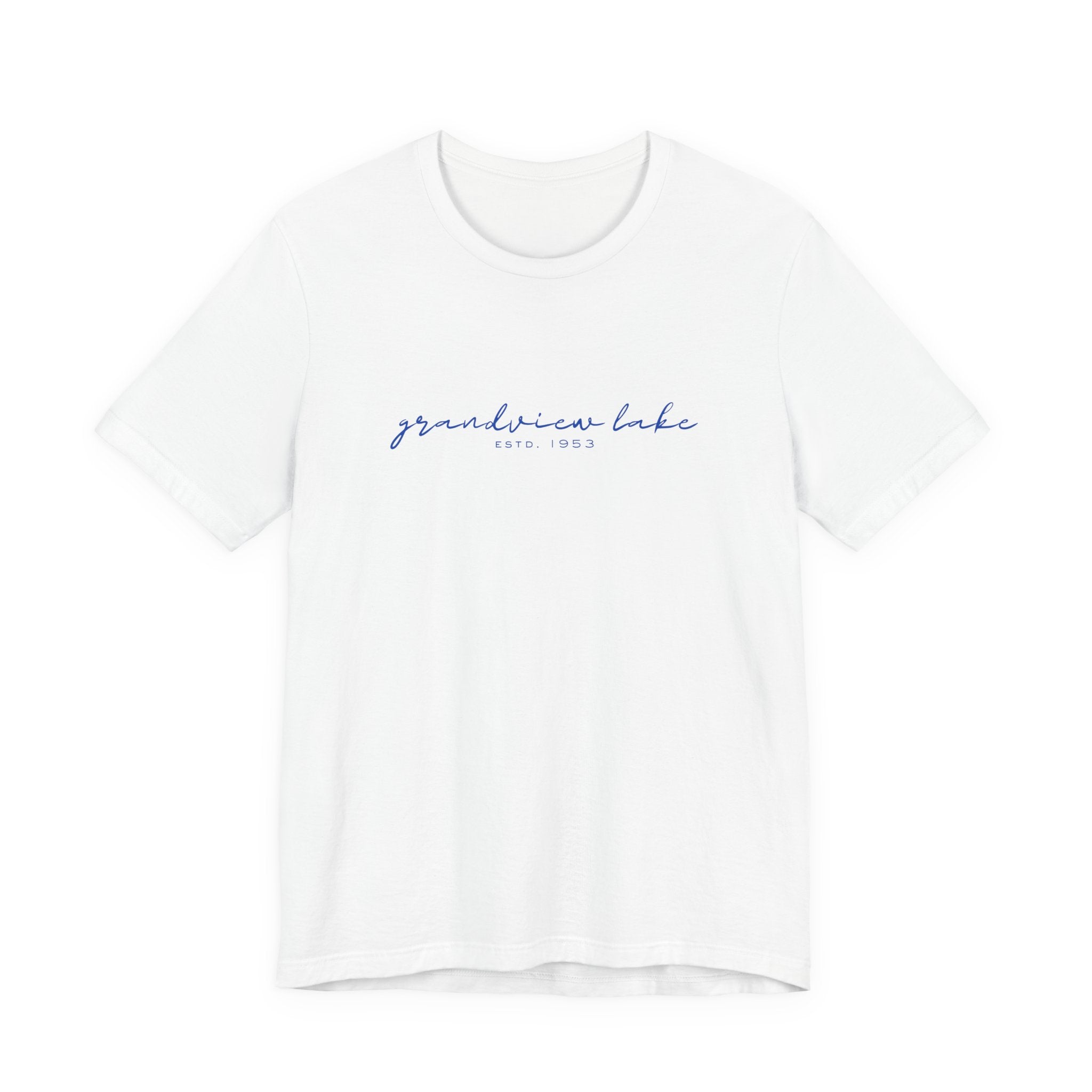 Script "grandview lake" Unisex Jersey Short Sleeve Tee