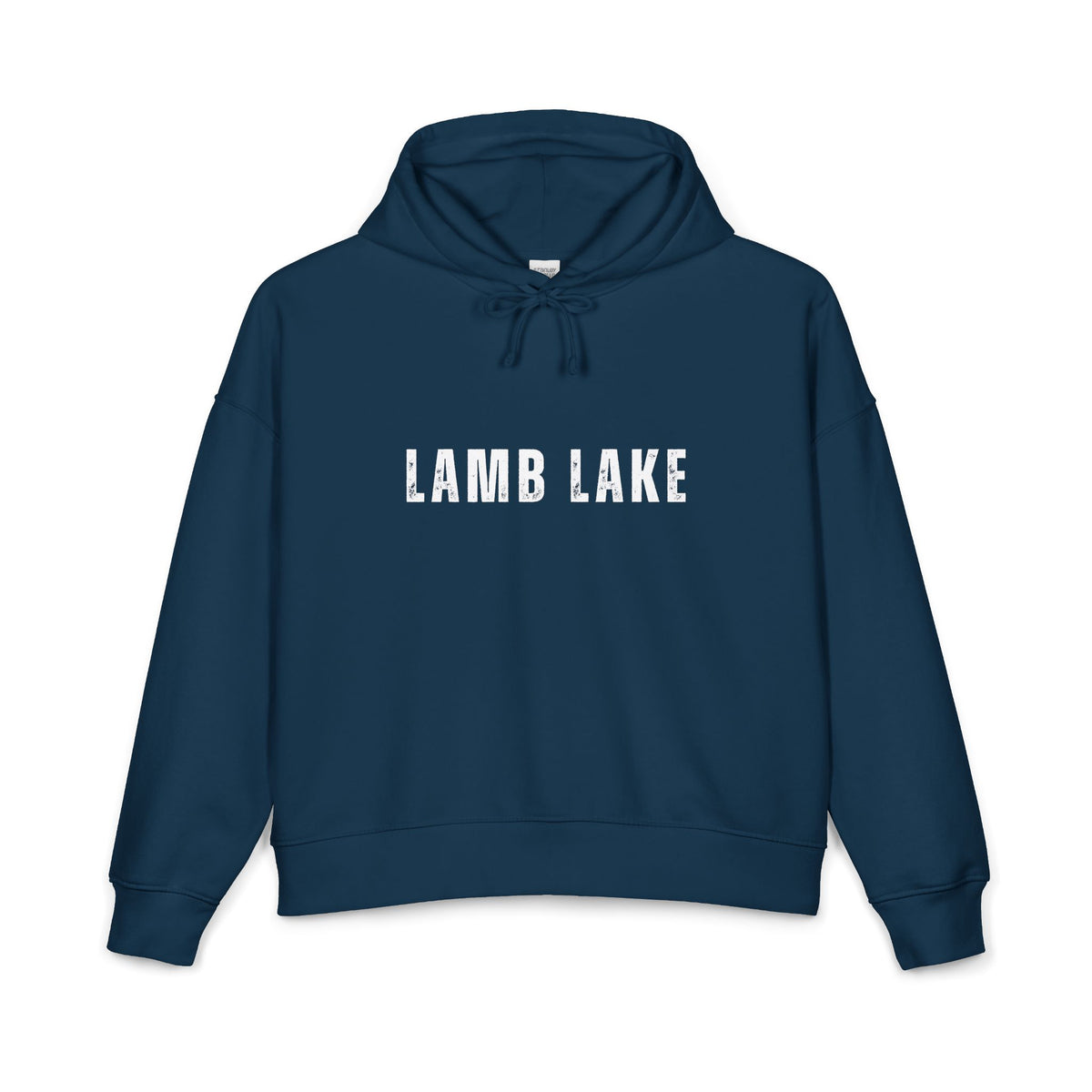 Lamb Lake Organic Women's Hoodie — 'LAMB LAKE' Cozy Pullover