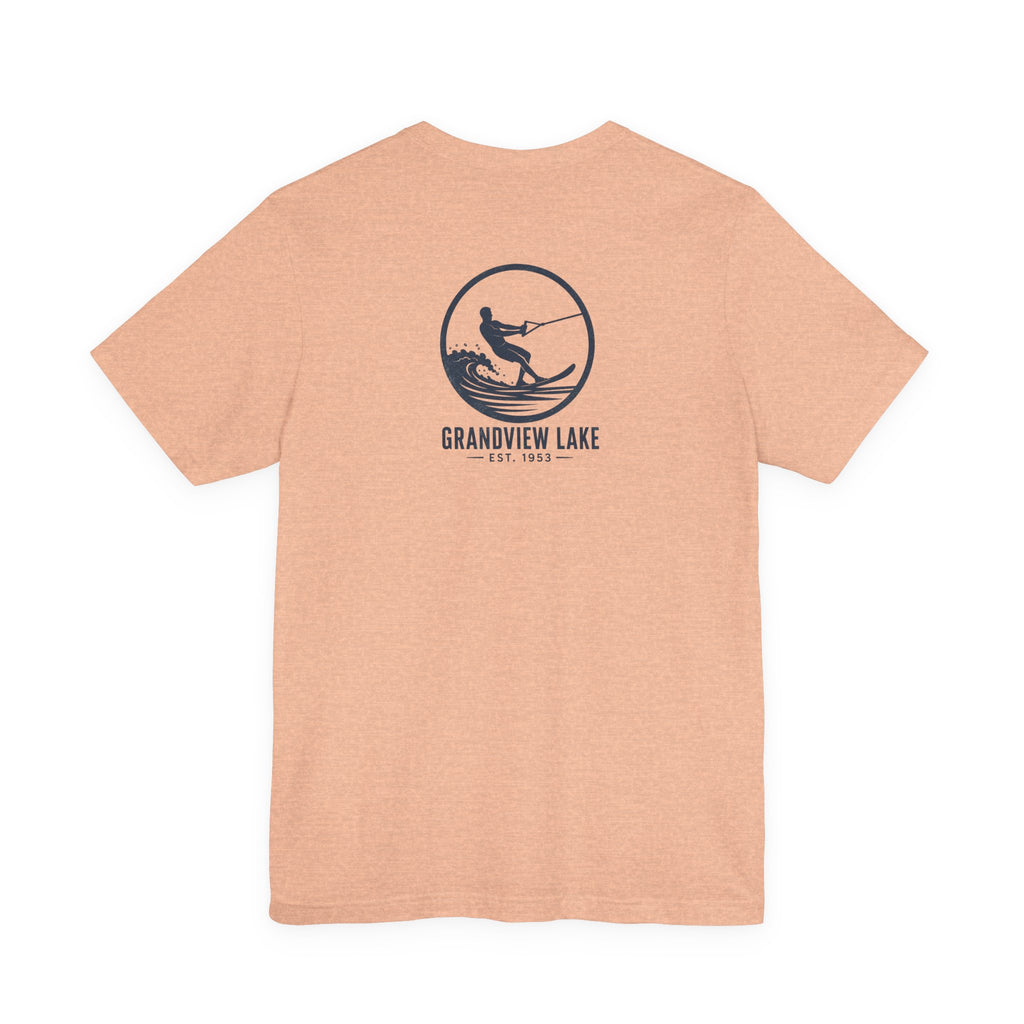 Grandview Lake Waterski Tee — Back Graphic Lake Shirt