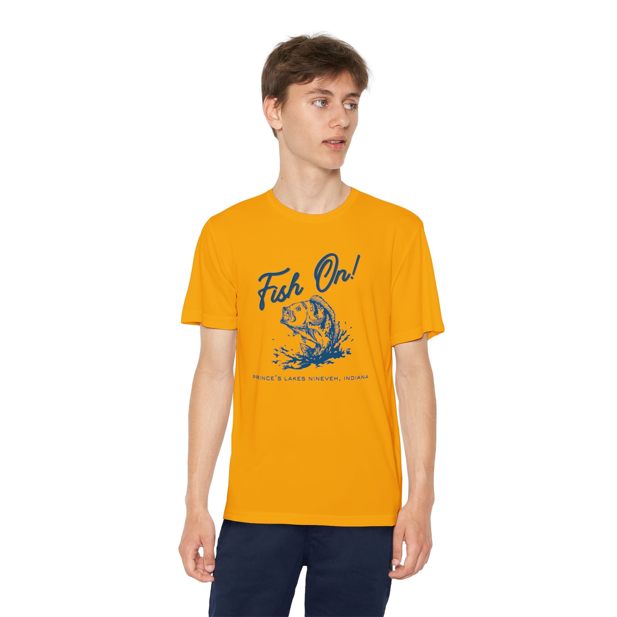 Youth Performance Tee — Prince's Lakes "Fish On!" Graphic T-Shirt