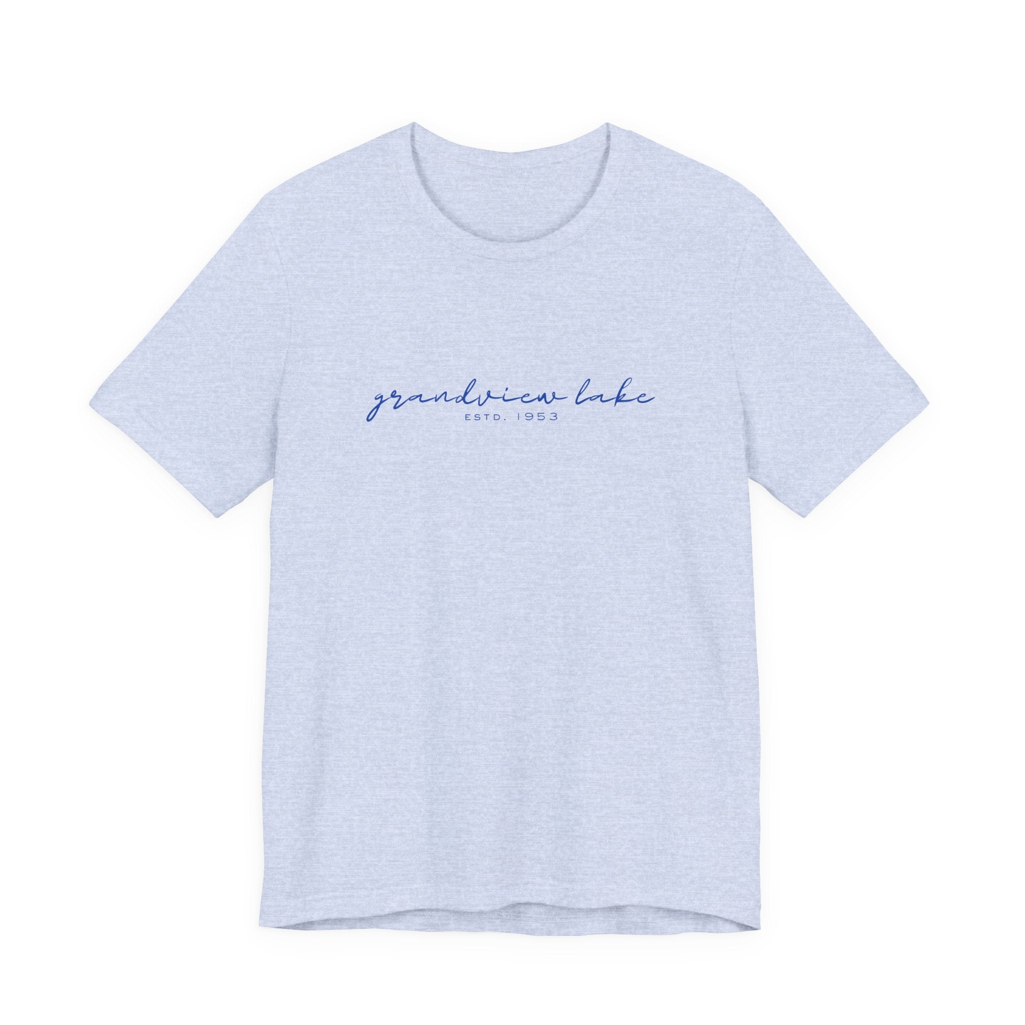 Script "grandview lake" Unisex Jersey Short Sleeve Tee