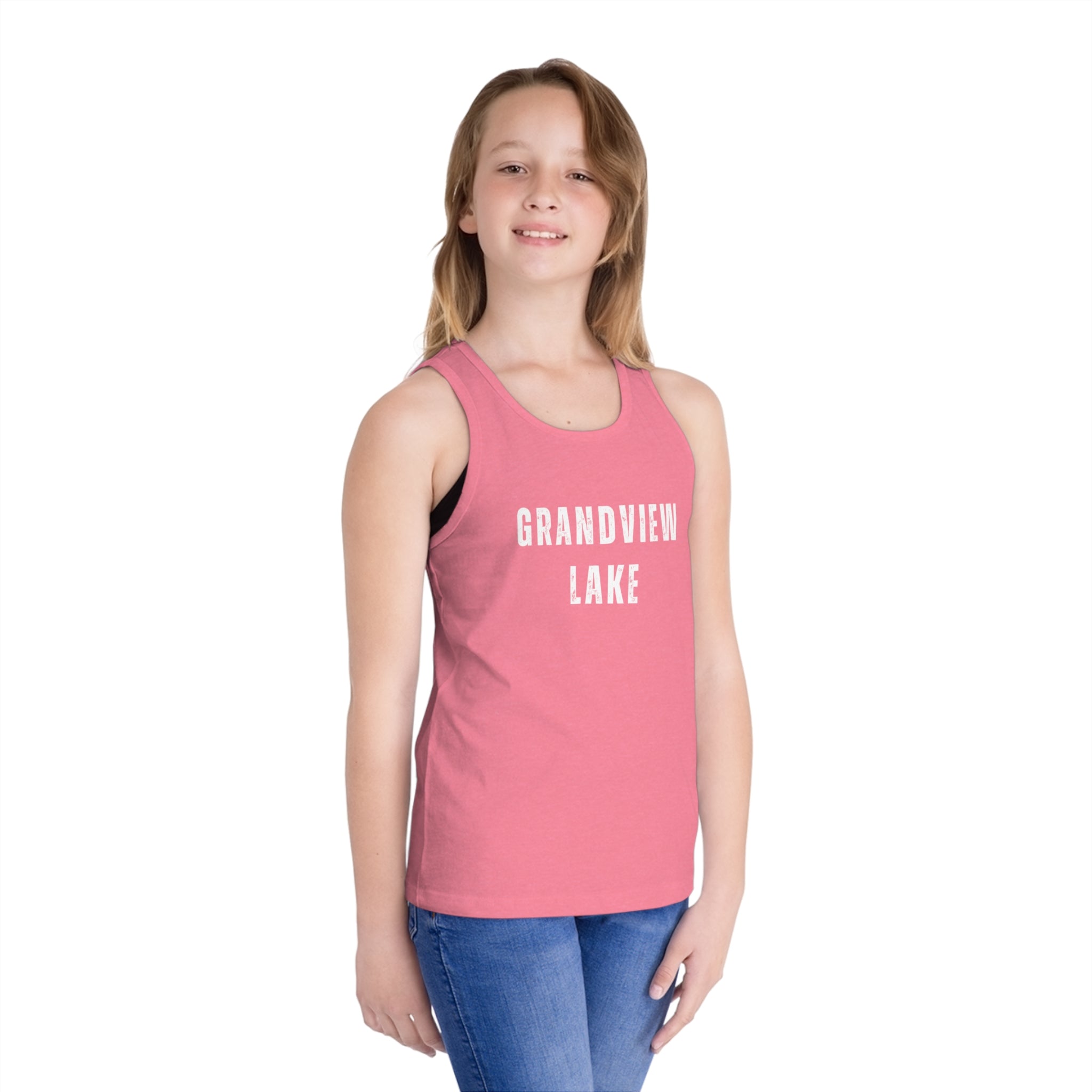 Grandview Lake Kids Tank Top — Youth Summer Lake Shirt