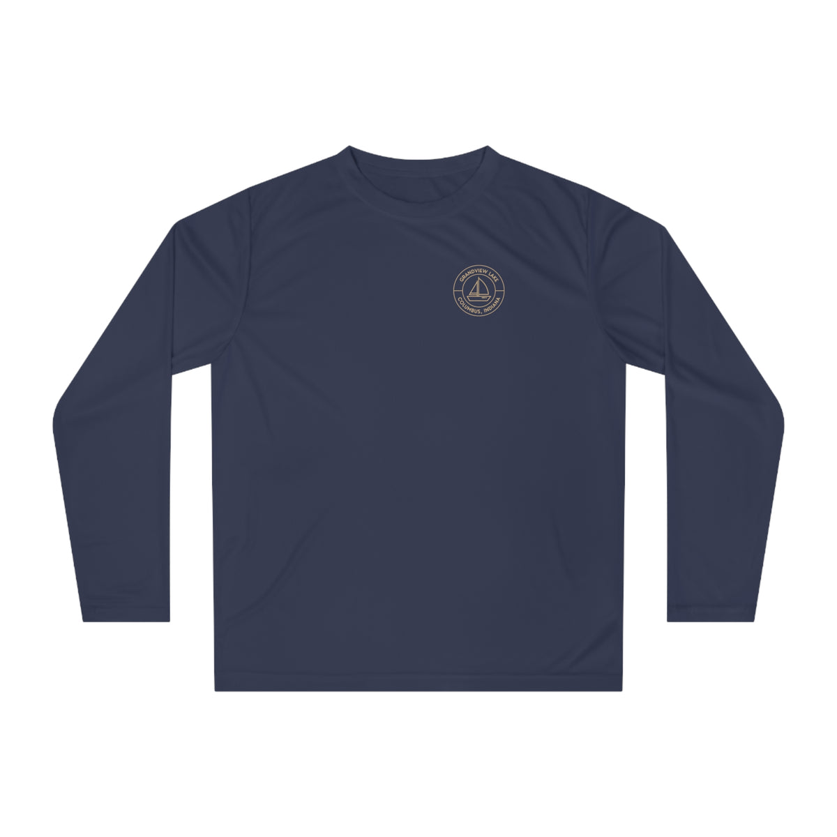 Performance Long Sleeve Shirt — Sailboat Grandview Lake Logo