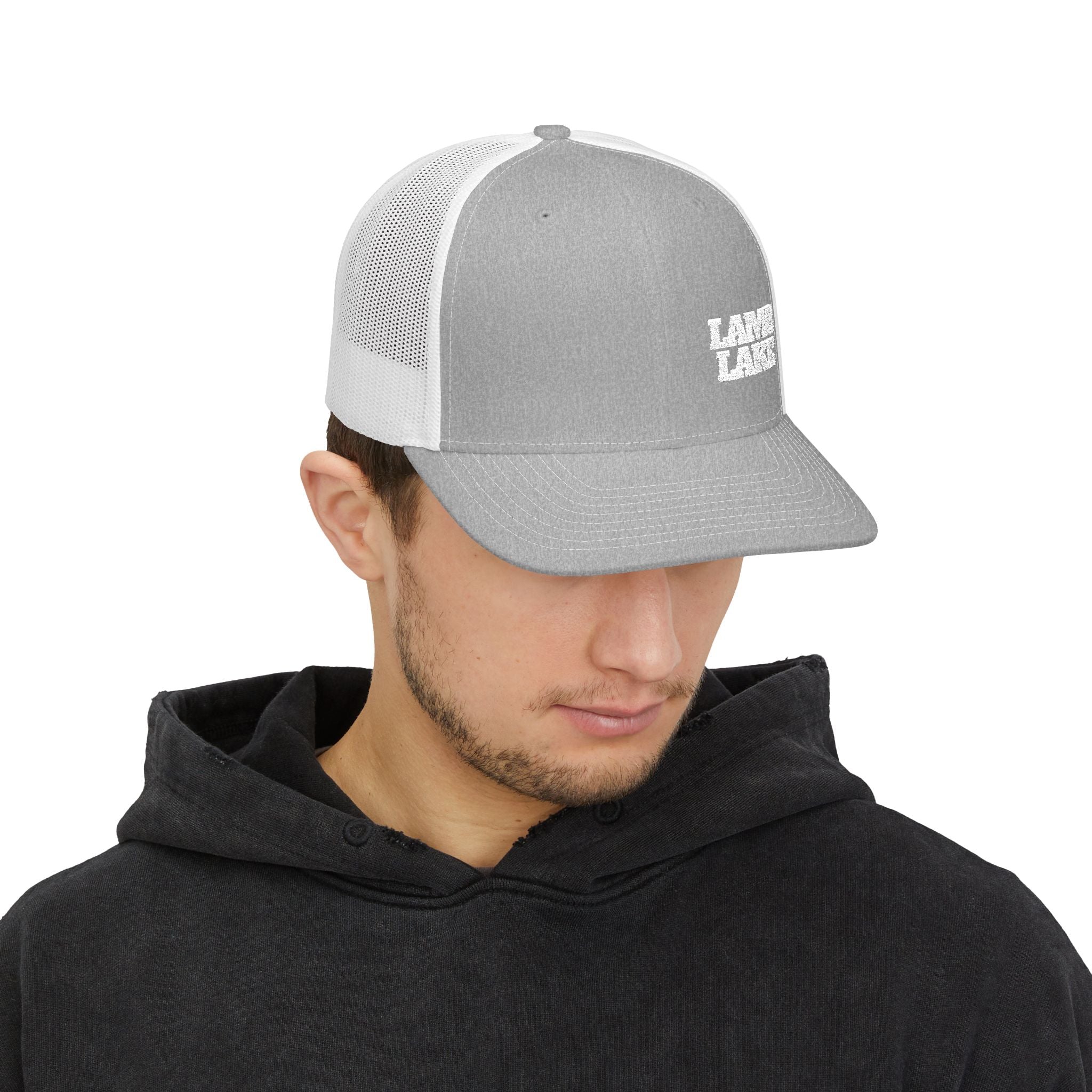 Lamb Lake Trucker Hat — Vintage Mesh Snapback Cap