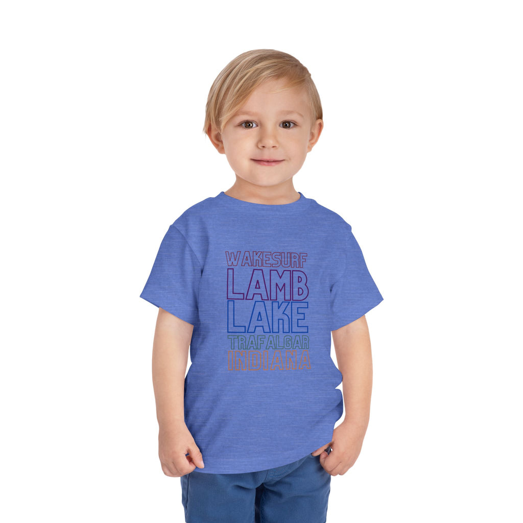 Lamb Lake Trafalgar Indiana Toddler Tee — Wakesurf Summer Shirt
