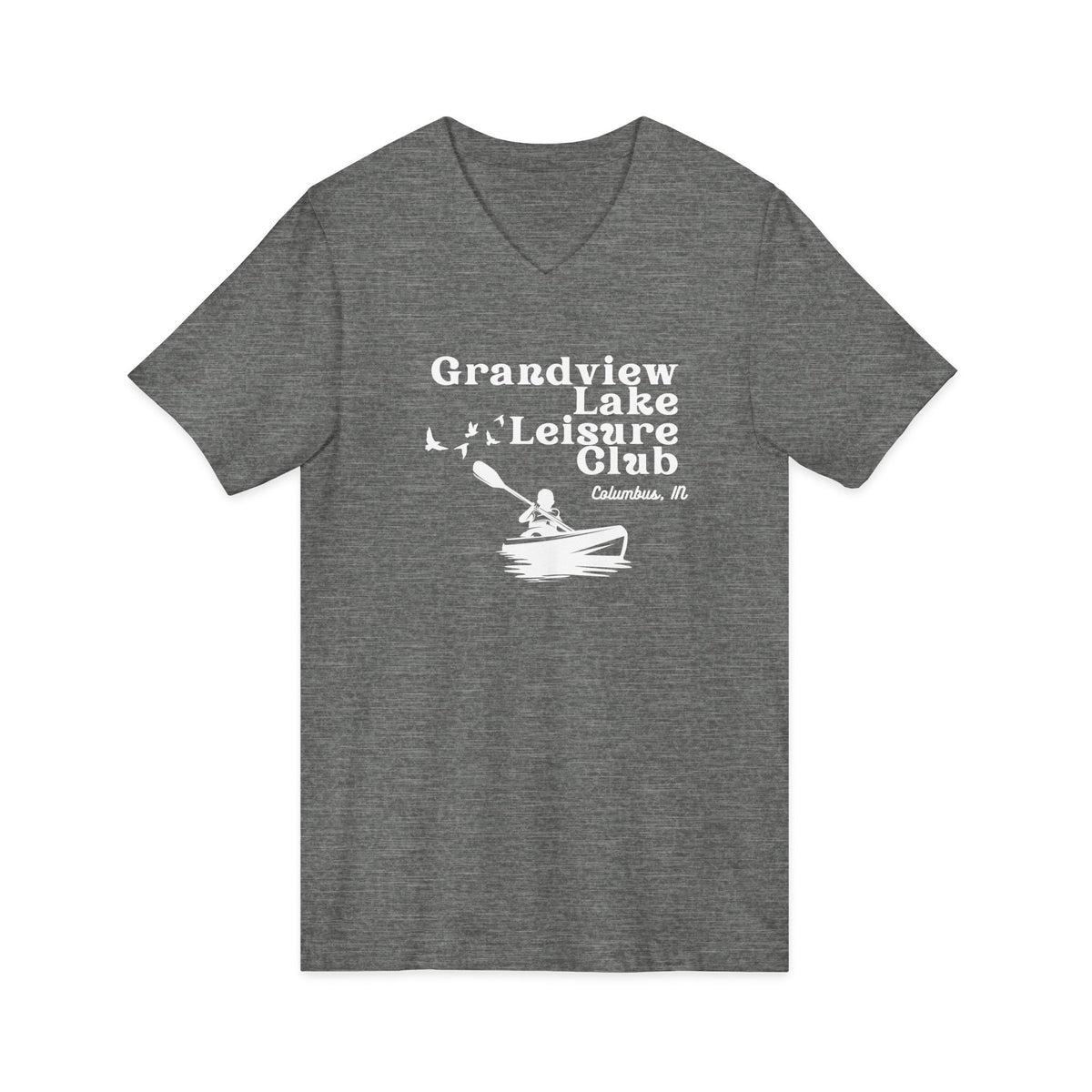 Grandview Lake Kayak Leisure Club V-Neck Tee