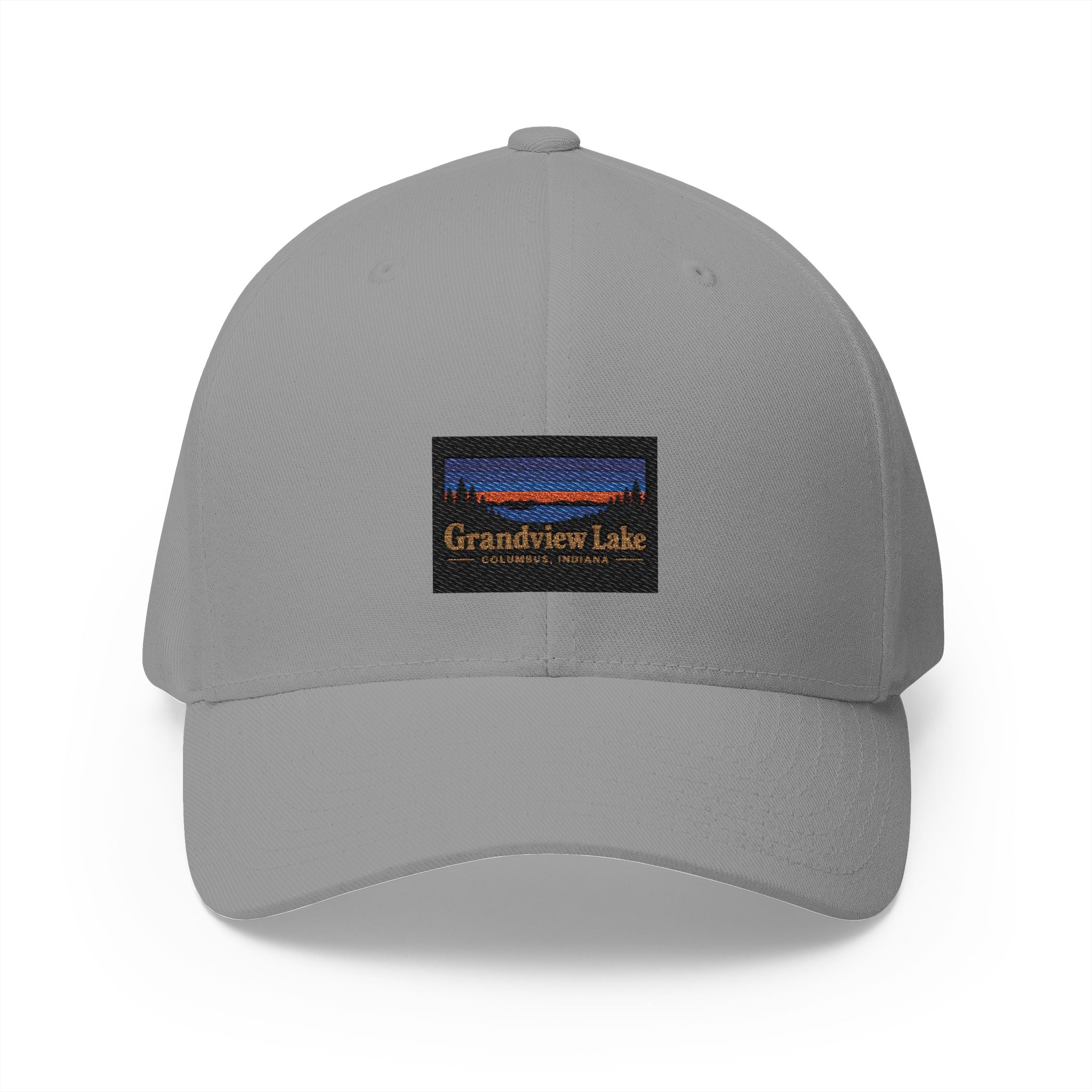 Grandview Lake Embroidered Cap — Scenic Lake Sunset Hat