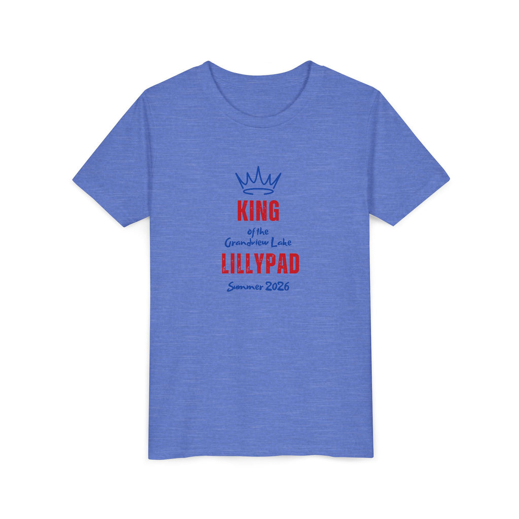 King of the Grandview Lake Lillypad Youth Tee — Cute Summer 2026 Kids Shirt