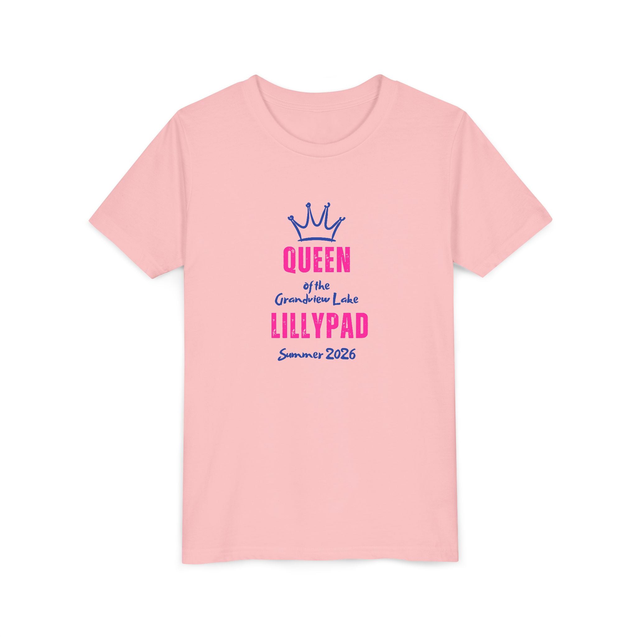 Youth Tee — "Queen of the Lillypad" Grandview Lake Crown Graphic Kids Shirt