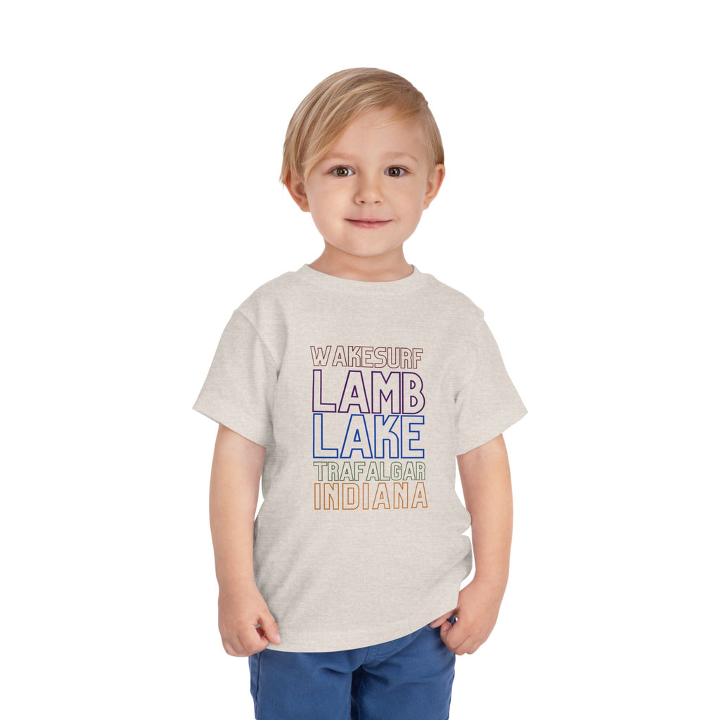Lamb Lake Trafalgar Indiana Toddler Tee — Wakesurf Summer Shirt