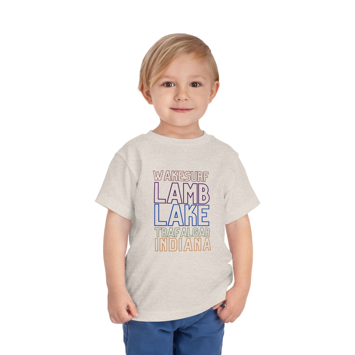 Lamb Lake Trafalgar Indiana Toddler Tee — Wakesurf Summer Shirt