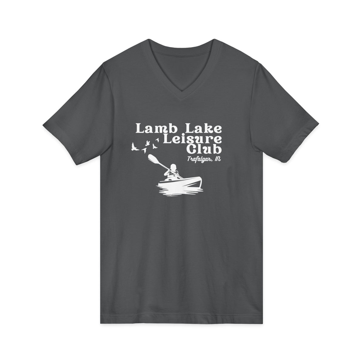 Lamb Lake Kayak Leisure Club V-Neck Tee