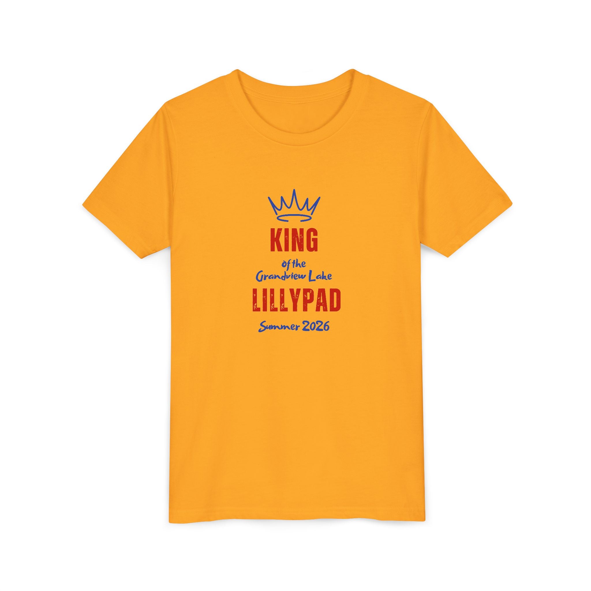 King of the Grandview Lake Lillypad Youth Tee — Cute Summer 2026 Kids Shirt
