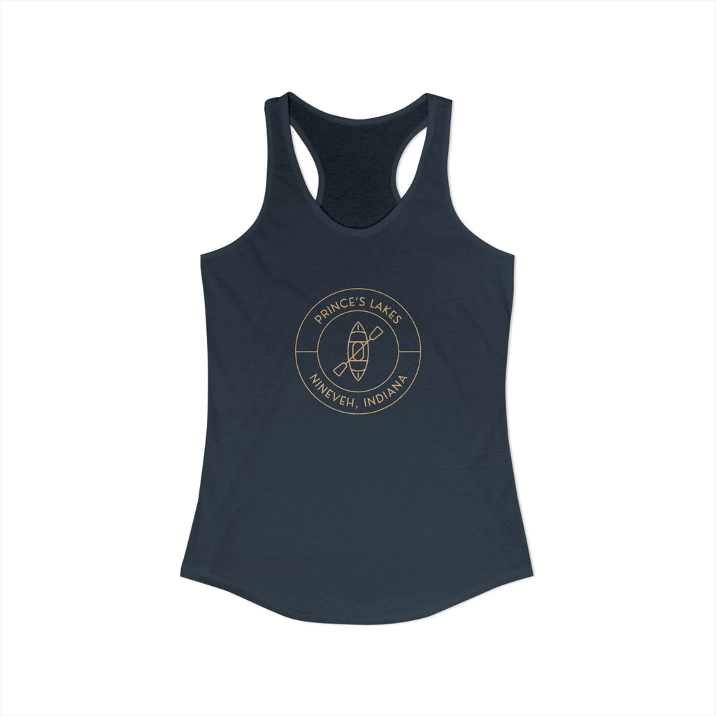 Women's Racerback Tank- "Kayak Prince's Lakes"