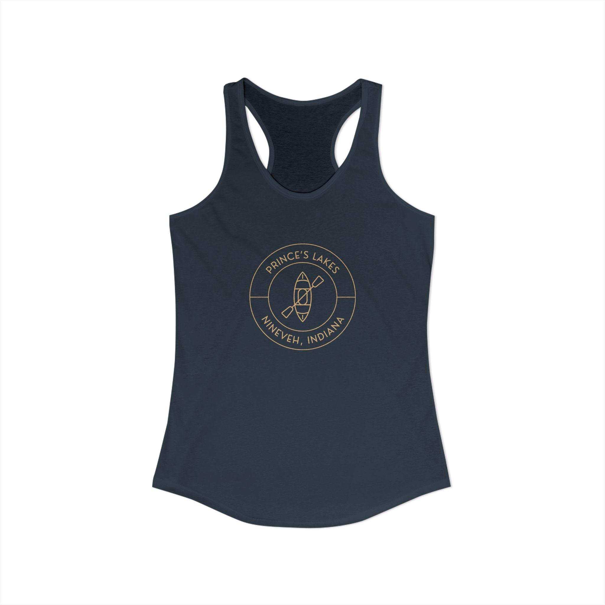 Women's Racerback Tank- "Kayak Prince's Lakes"