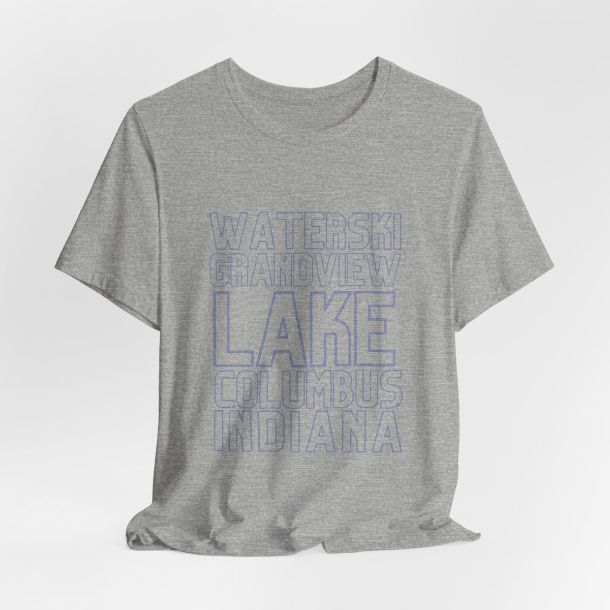 Grandview Lake Columbus Indiana Waterski Tee — Vintage Beach Town T‑Shirt