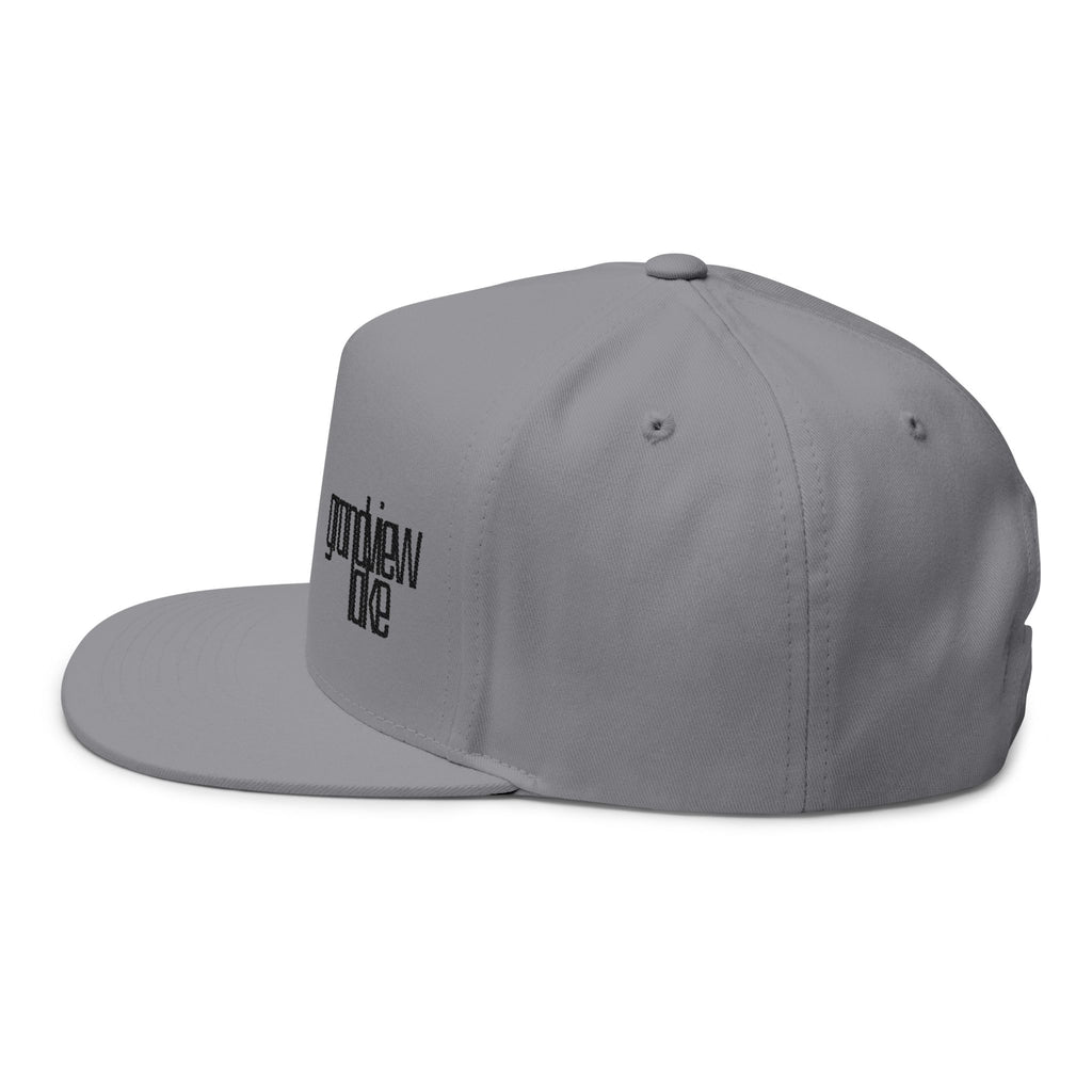 Flat Bill Cap — Minimal Embroidered "grandview lake" Logo Snapback