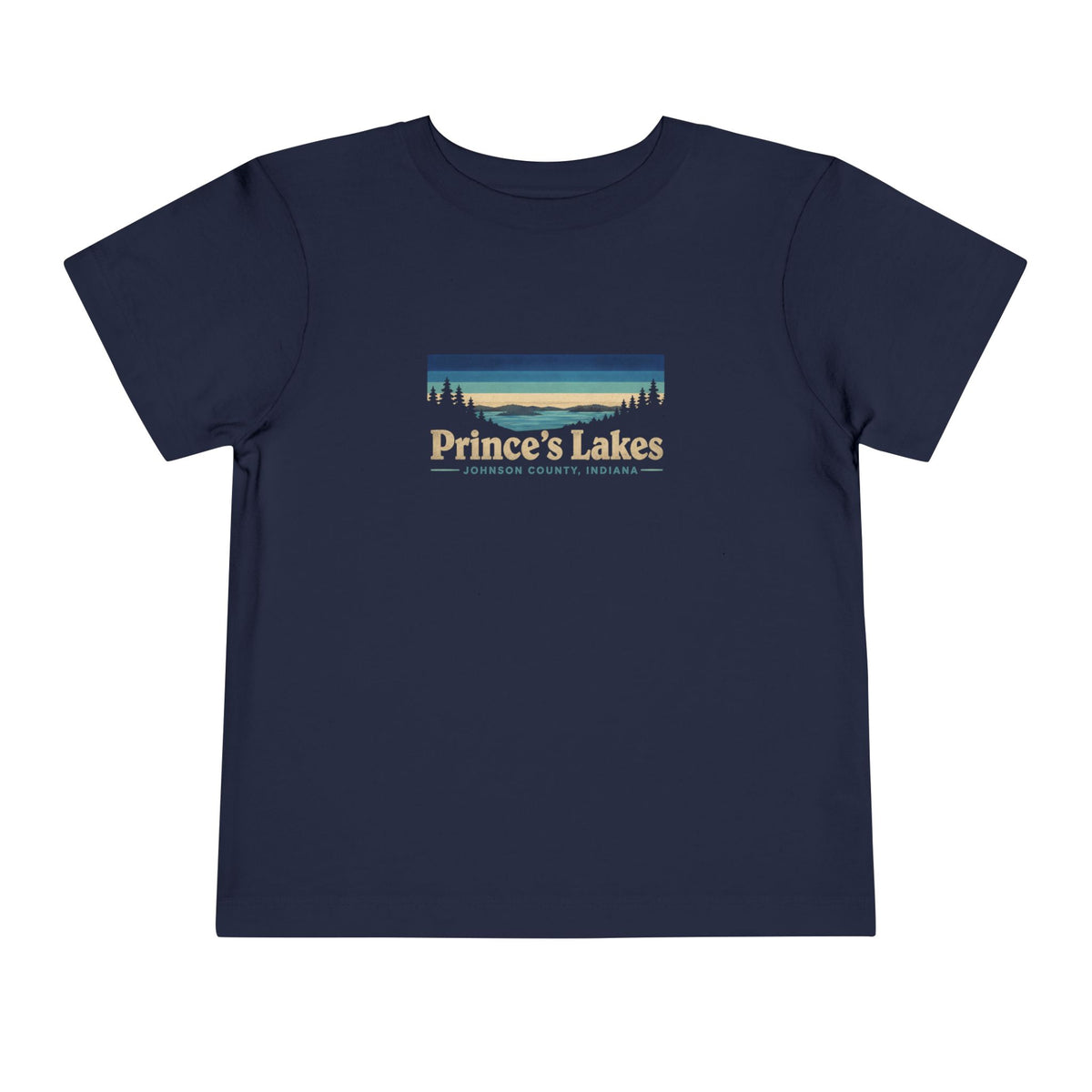 Toddler Tee - "Prince's Lakes" Retro Sunset Graphic