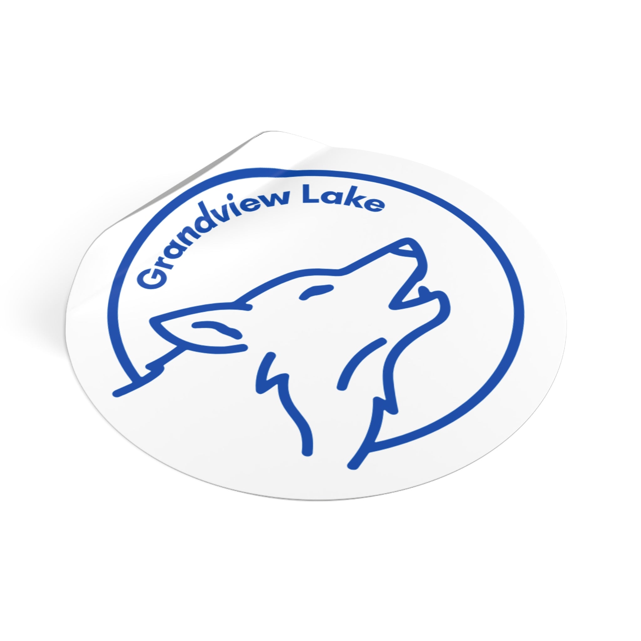 Grandview Lake Full Moon Club Round Vinyl Sticker
