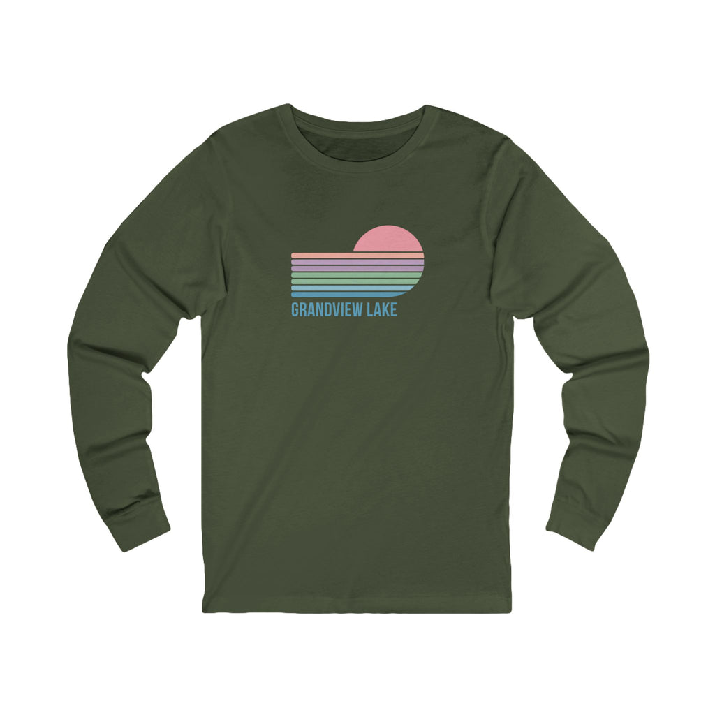 Grandview Lake Retro Sunset Long Sleeve Tee
