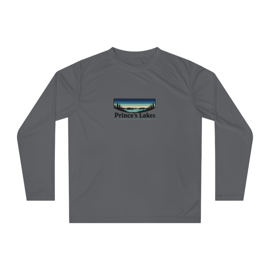 Prince's Lakes Performance Long Sleeve Shirt — Retro Lakeside Graphic