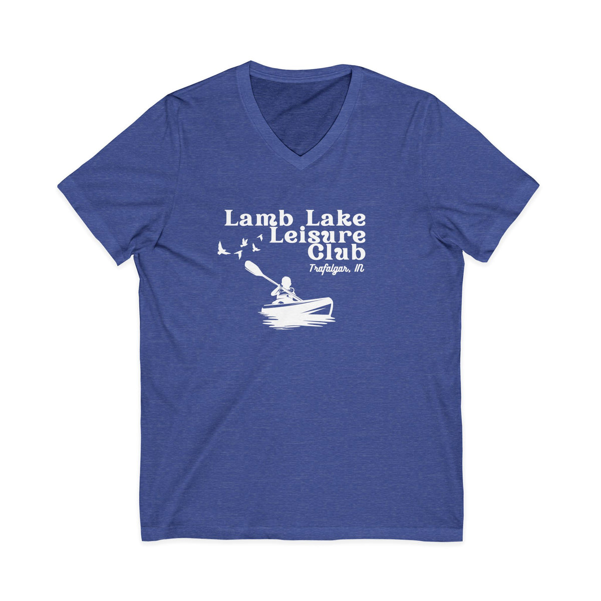 Lamb Lake Kayak Leisure Club V-Neck Tee