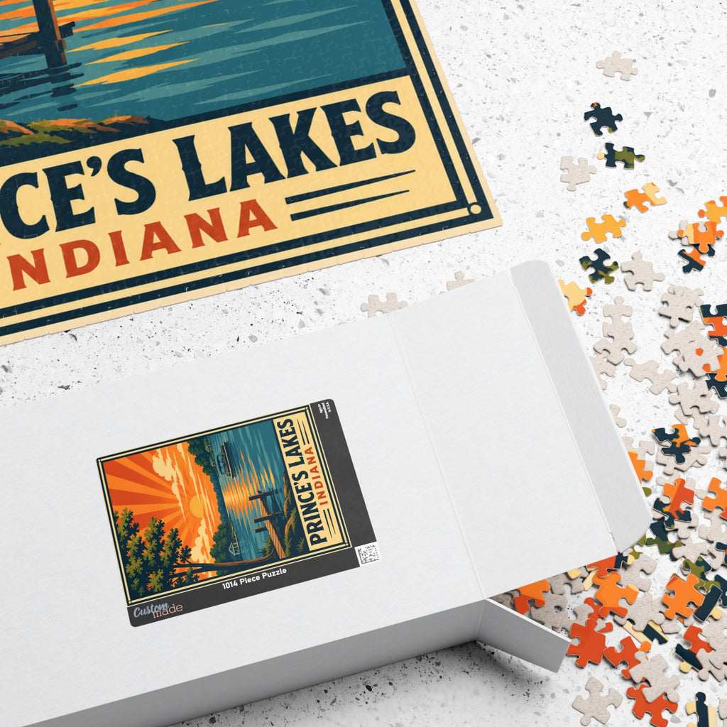 Prince's Lakes, Pontoon Sunset Lake Puzzle — Jigsaw (1014 pcs)