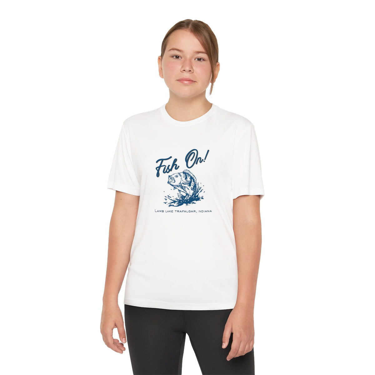 Youth Lamb Lake Fishing T‑Shirt - "Fish On!" Bass Angler Tee
