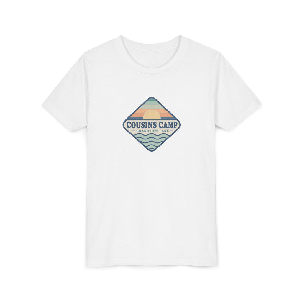 Cousins Camp Youth Tee — Retro Lakeside Summer Camp Kids Shirt