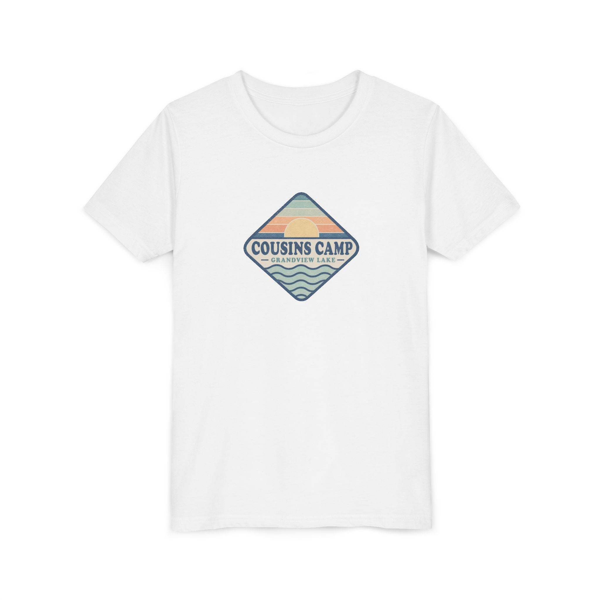 Cousins Camp Youth Tee — Retro Lakeside Summer Camp Kids Shirt