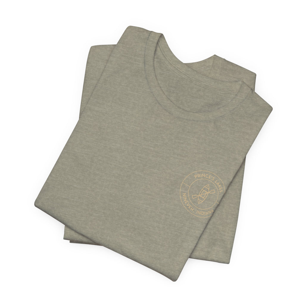 Kayak Pocket & Back Print Prince's Lakes Minimalist Tee —  Short Sleeve Shirt