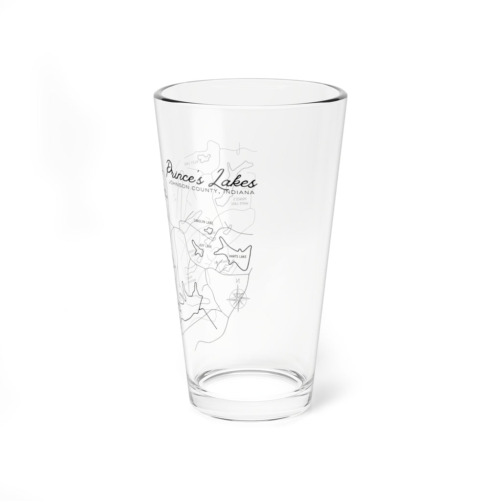 16oz Prince's Lakes Map Cocktail Glass