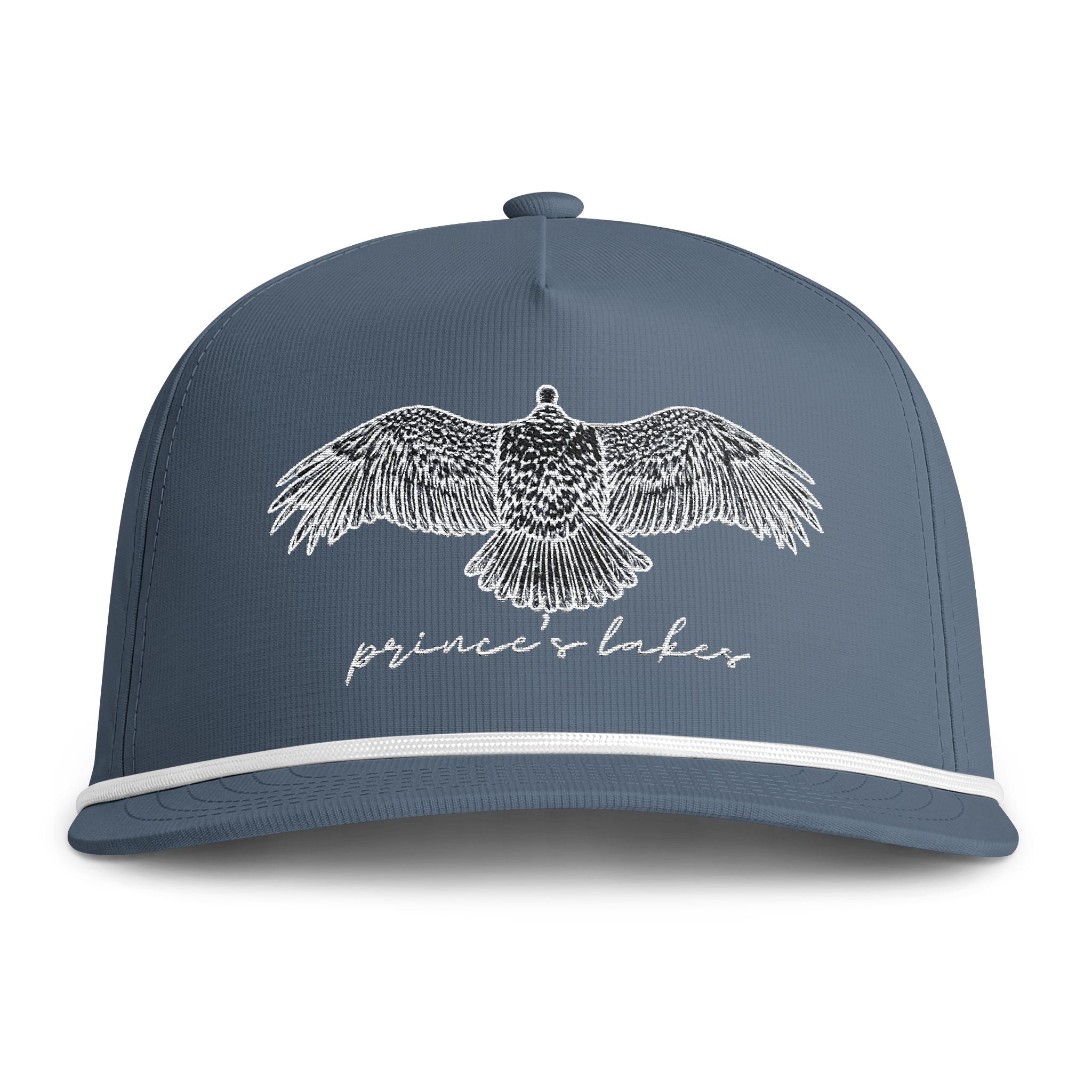 Prince's Lakes Turkey Vulture Embroidered Sunwashed Rope Cap