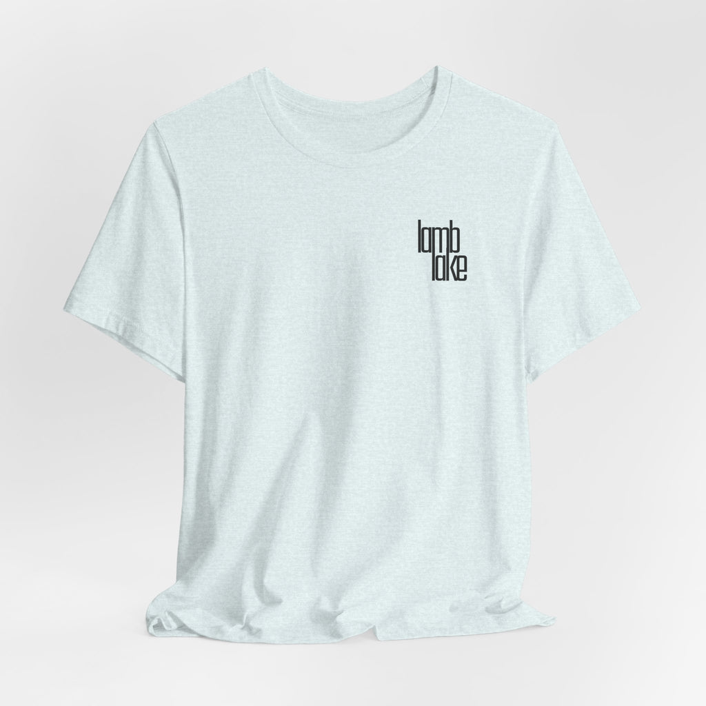 'lamb lake' Graphic Tee —  Minimal Logo T‑Shirt