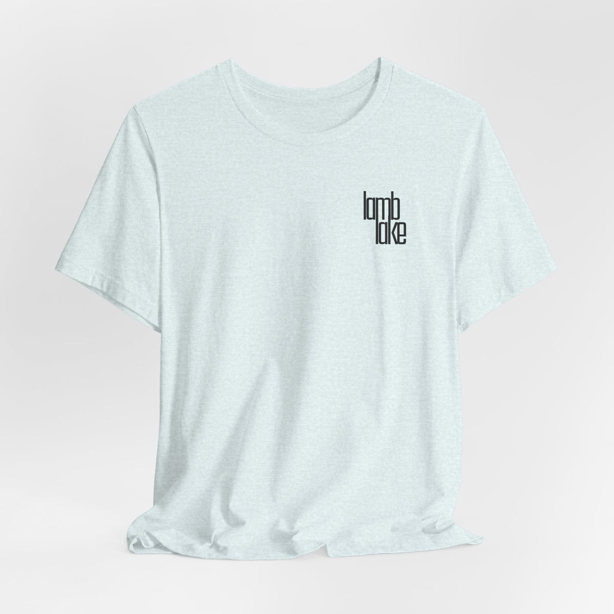 'lamb lake' Graphic Tee —  Minimal Logo T‑Shirt