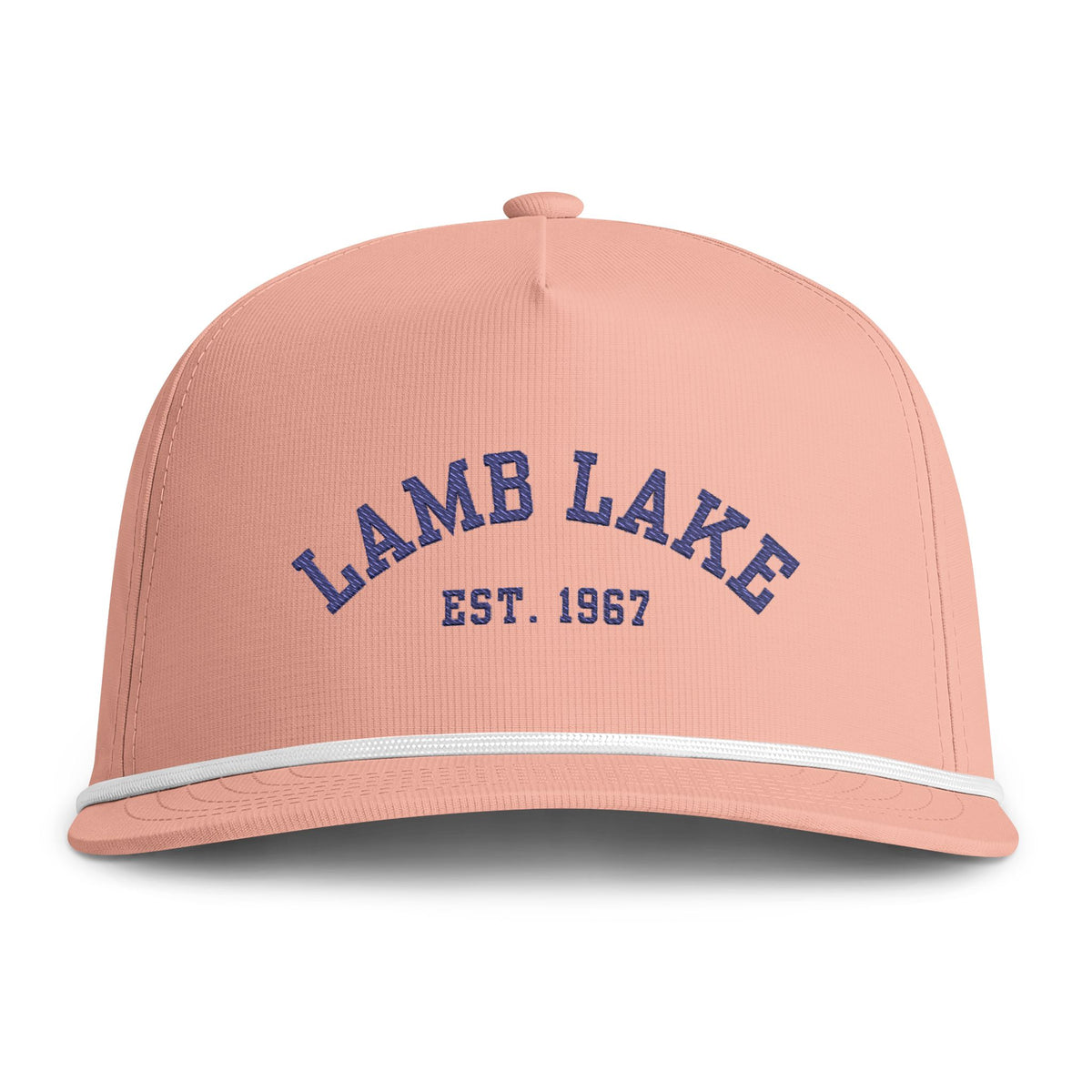 Sunwashed Rope Cap - 'LAMB LAKE' est. 1967 Embroidered Trucker Hat