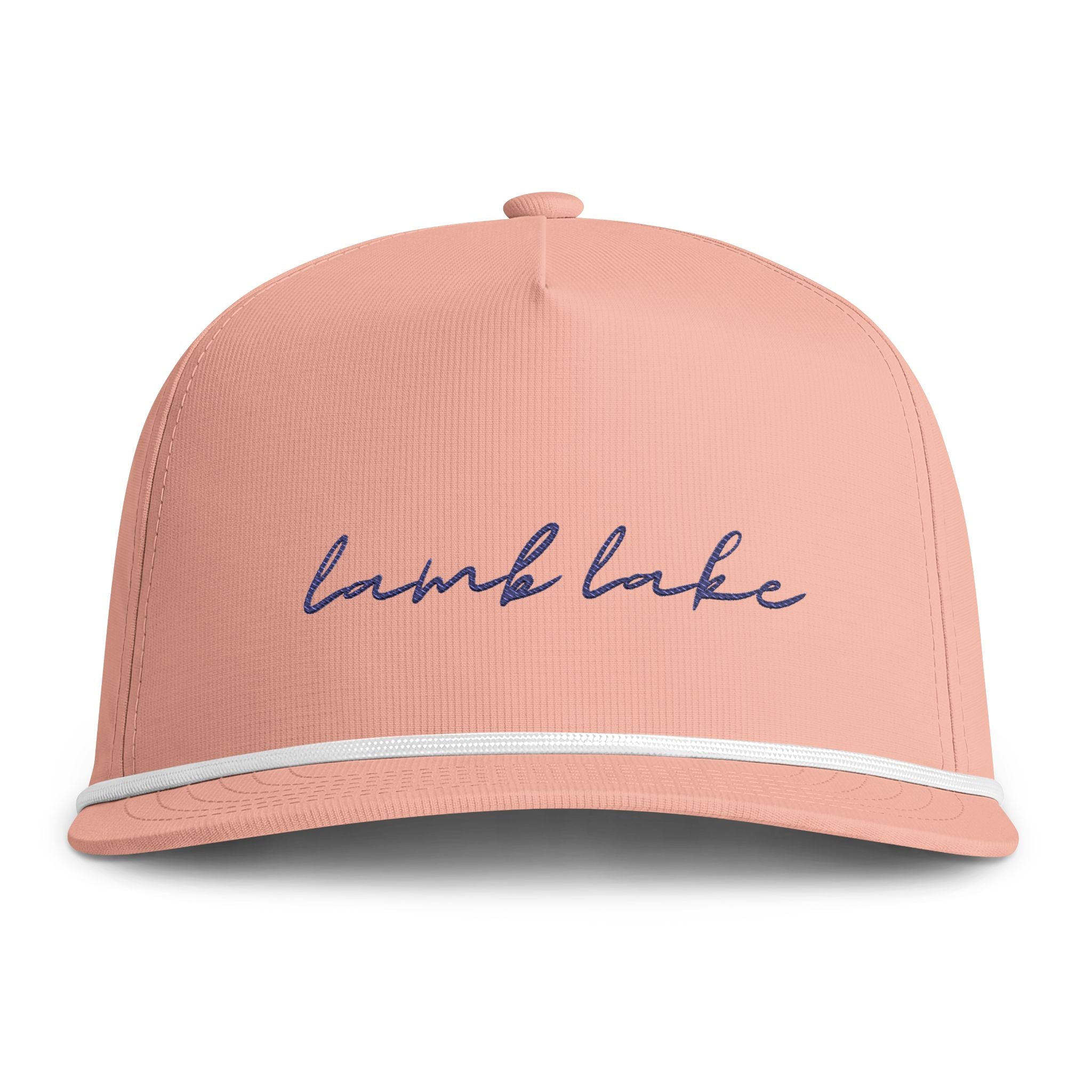 Sunwashed Rope Cap – 'Lamb Lake' Vintage Script Baseball Hat