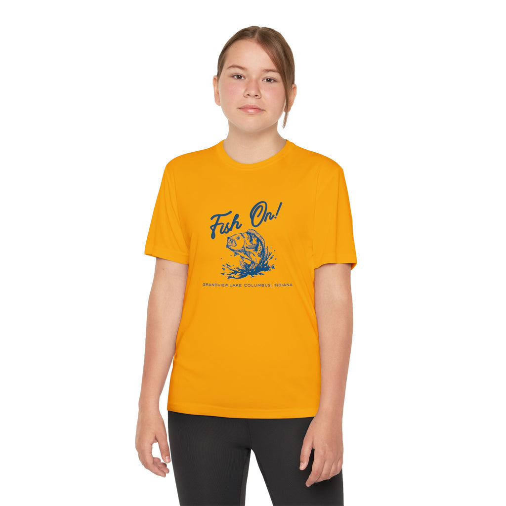 Youth Performance Tee — Grandview Lake "Fish On!" Graphic T-Shirt