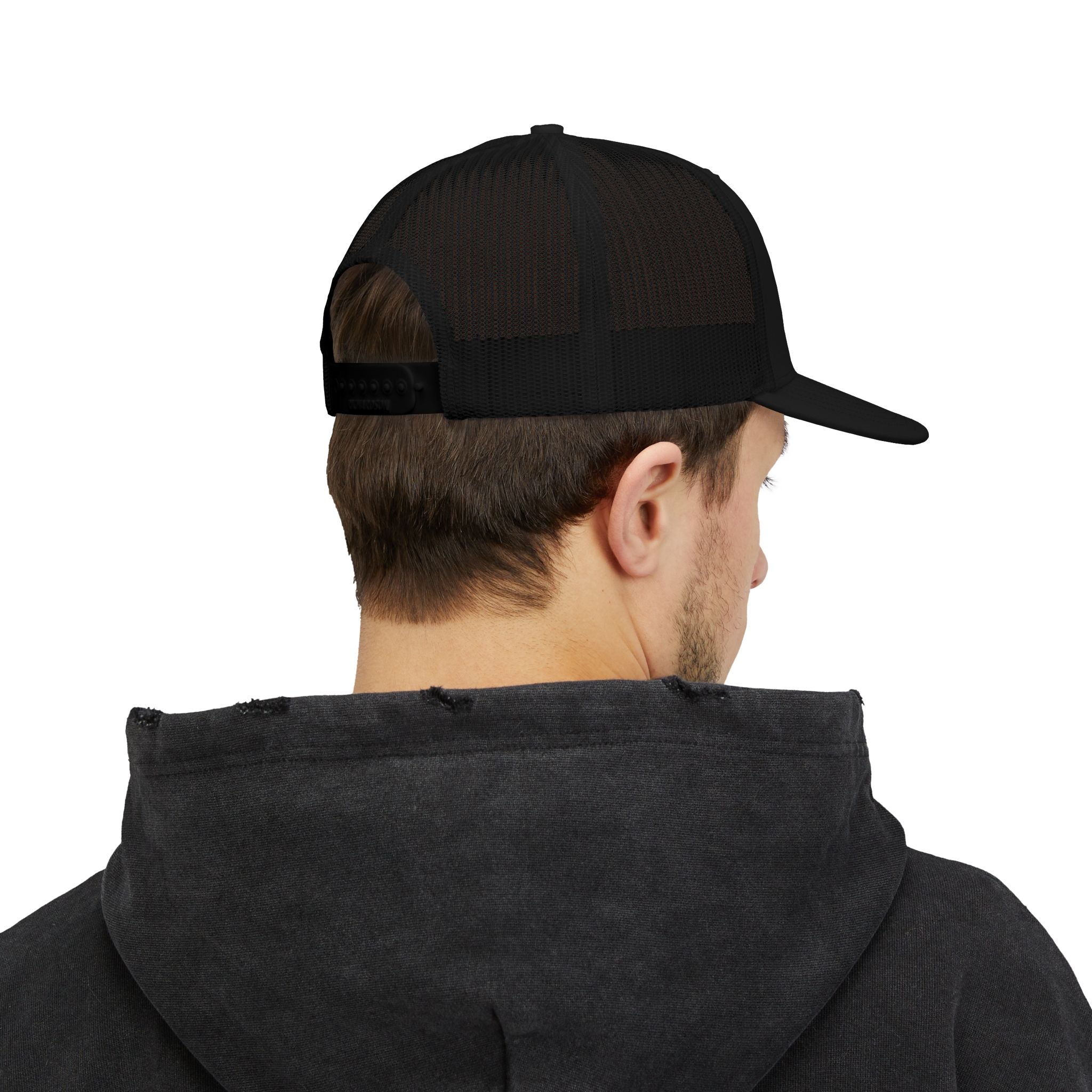 Lamb Lake Trucker Hat — Vintage Mesh Snapback Cap
