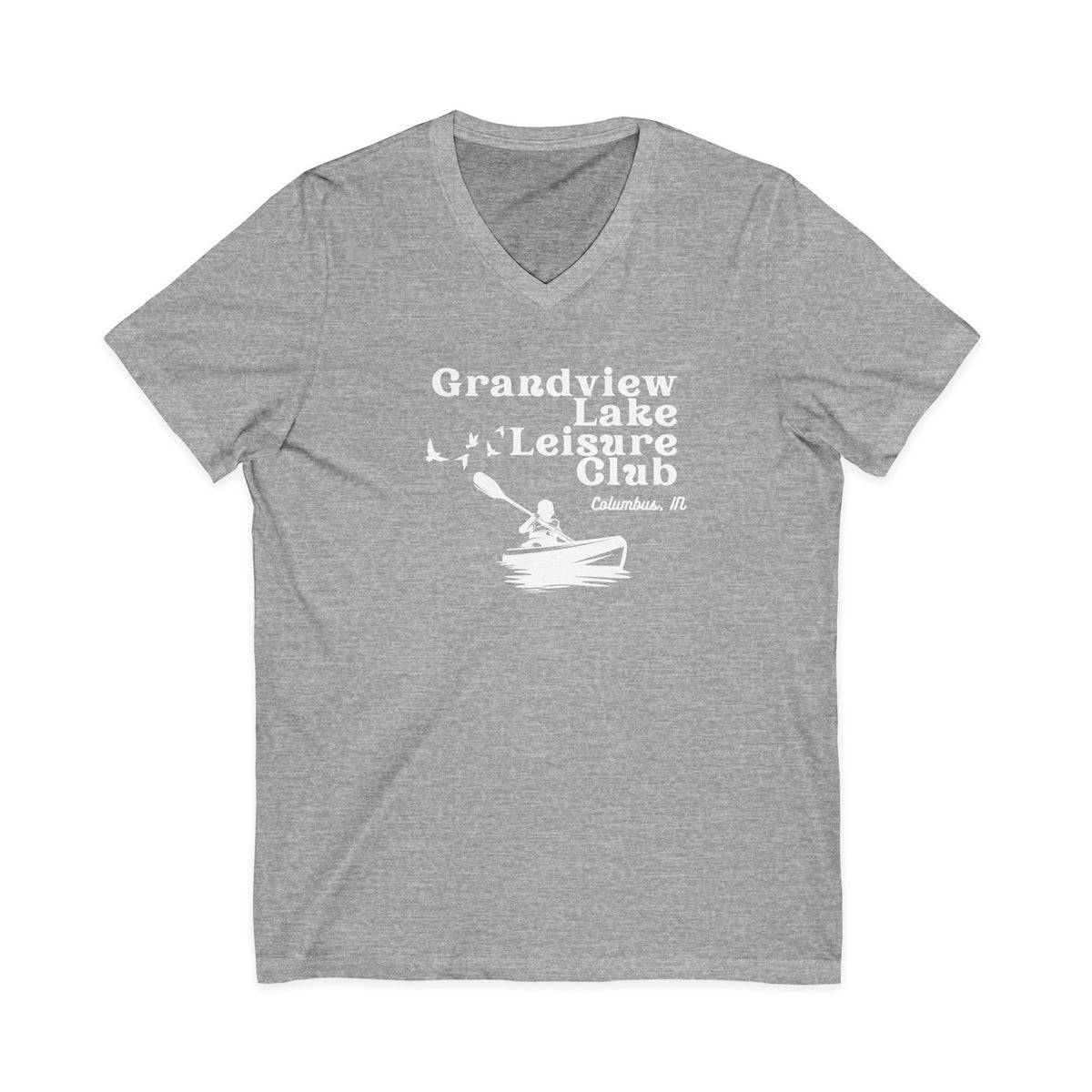 Grandview Lake Kayak Leisure Club V-Neck Tee
