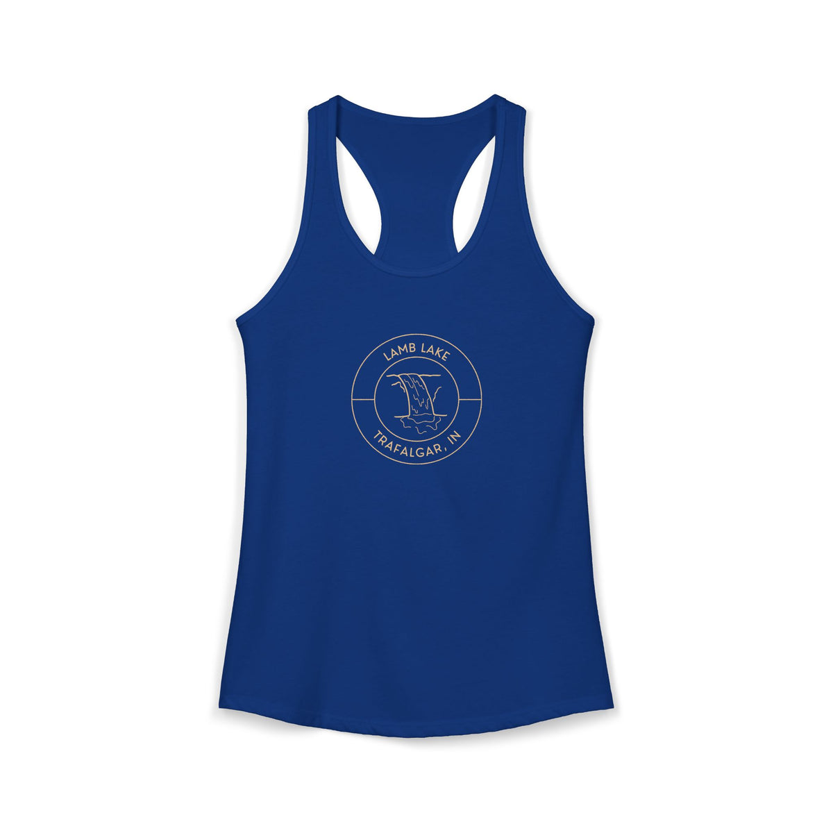 Women's Racerback Tank- Waterfall Lamb Lake