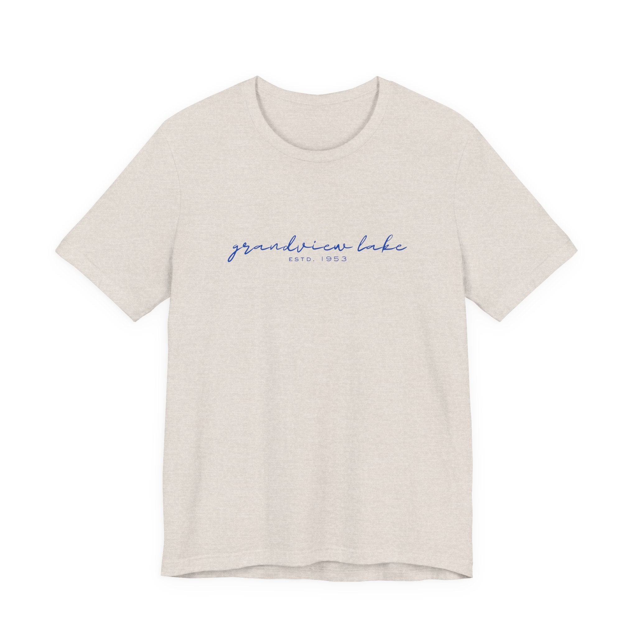Script "grandview lake" Unisex Jersey Short Sleeve Tee