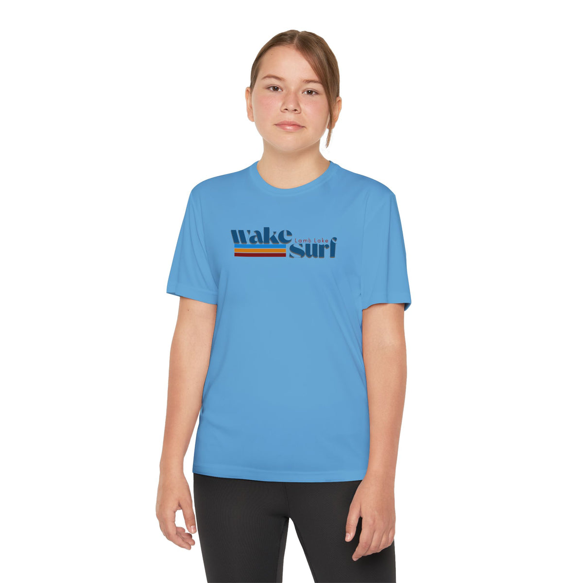 Youth Wake Surf Lamb Lake Tee – Retro Striped Wake Surfing Shirt