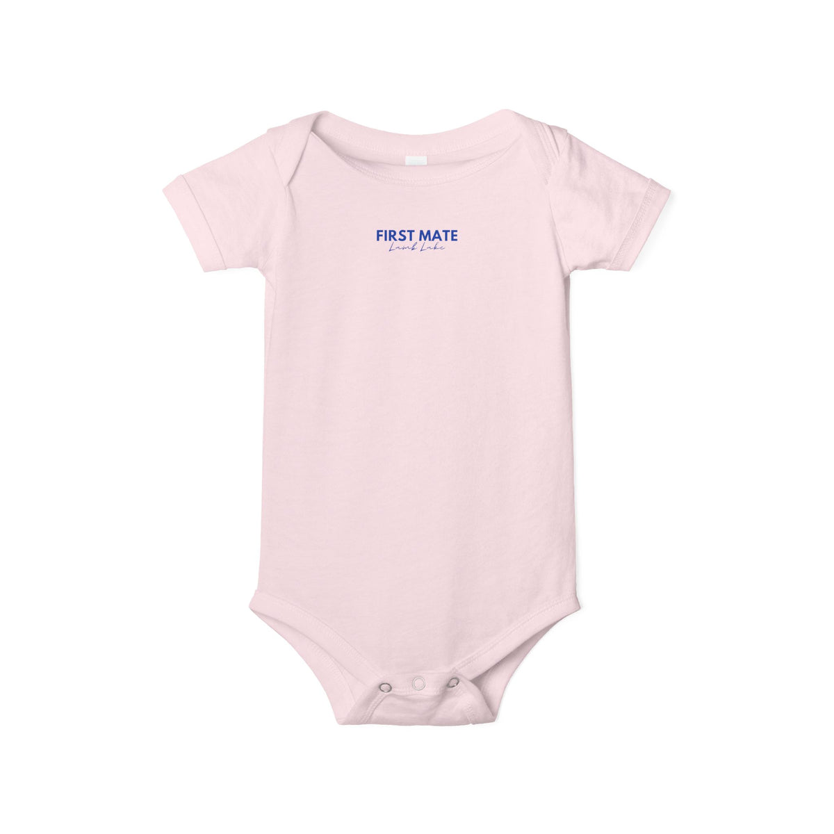 Infant Onesie "First Mate Lamb Lake" Baby Bodysuit – Cute Nautical Newborn Gift